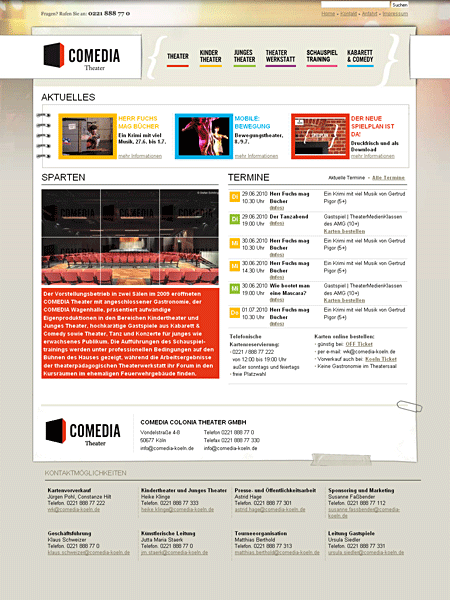 Screenshot Comedia Theater K&ouml;ln